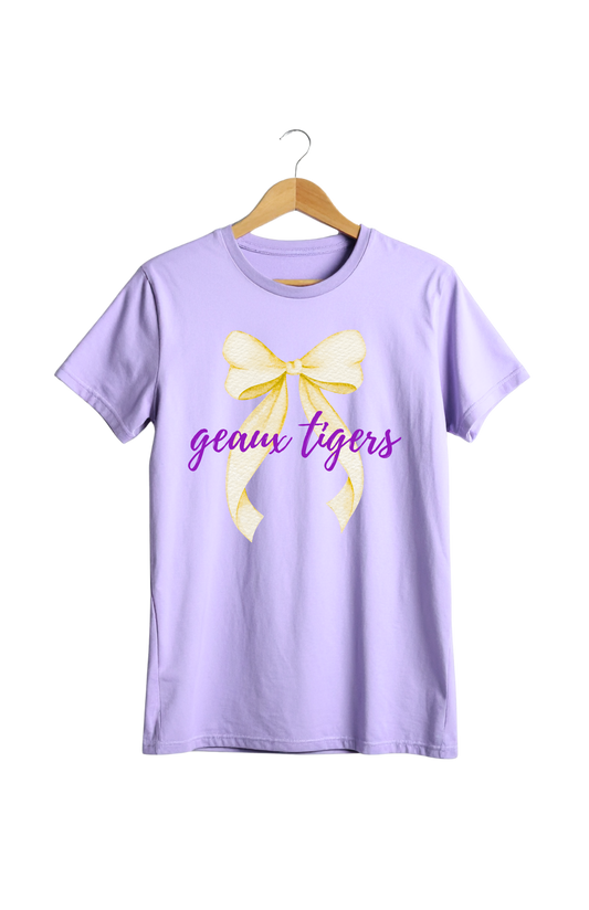 Geaux Tigers Bow for Adult Tshirt