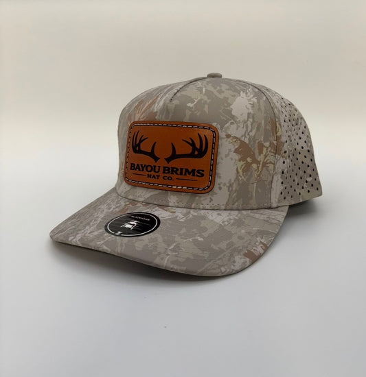 Bayou Brims Leather Patch Hat Deer Antlers