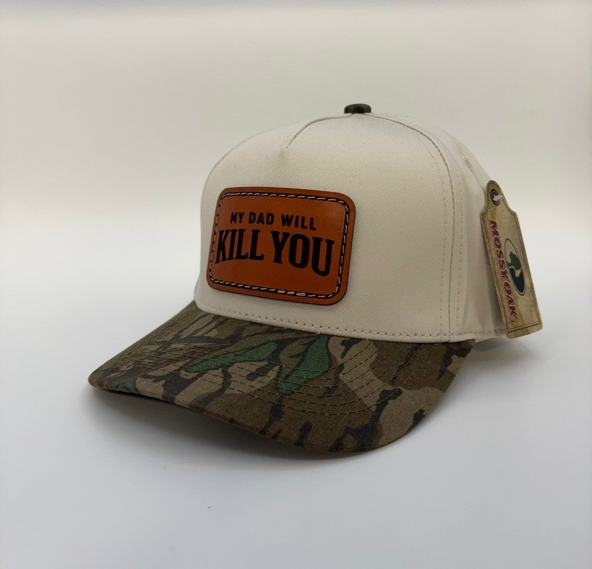 Bayou Brims My Dad Will Kill You Leather Hat Patch