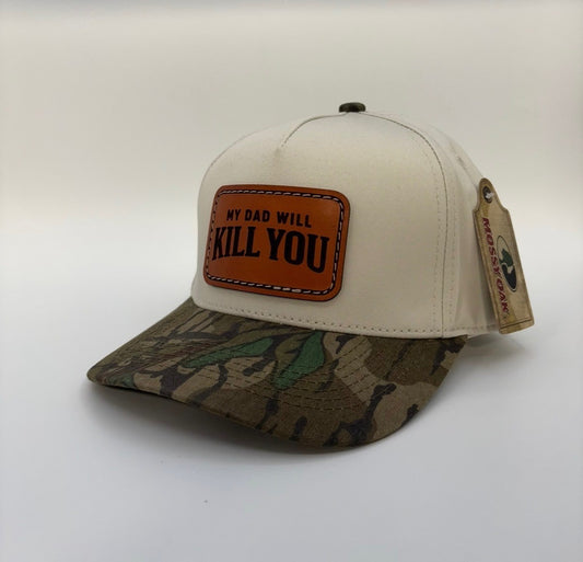 Bayou Brims My Dad Will Kill You Leather Hat Patch