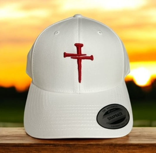3D Puff Nail Cross Embroidered Hat