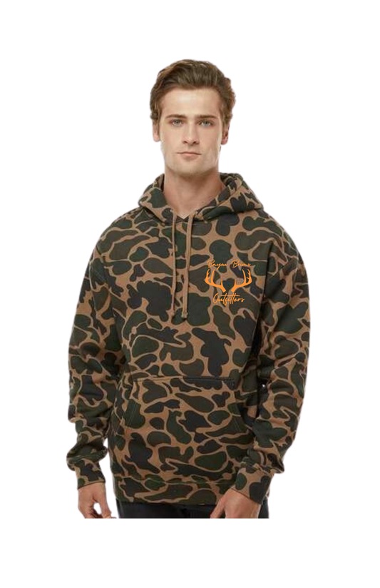 Deer with American Flag Adult Hoodie