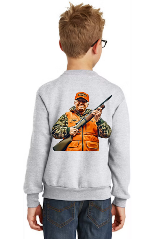Trump Hunting Sweatshirt for Youth